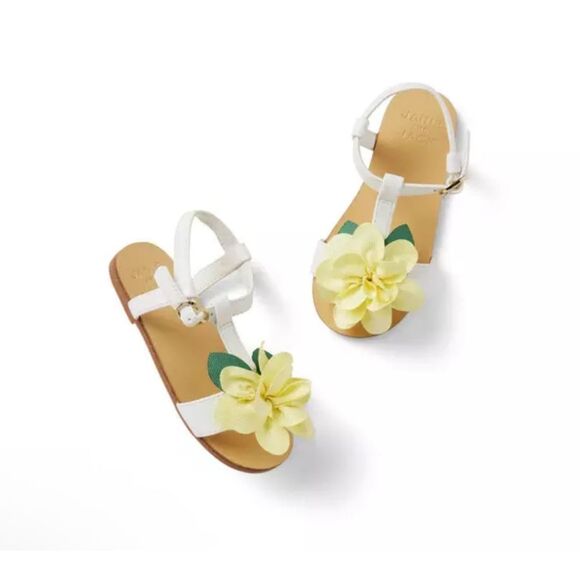 Janie and Jack Flower Sandal in Sunny Yellow Size 10 - Picture 1 of 2